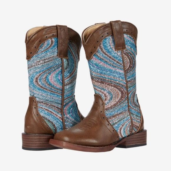 Roper Shoes Roper Glitter Swirl Little Girl Cowboy Boots Sz 6